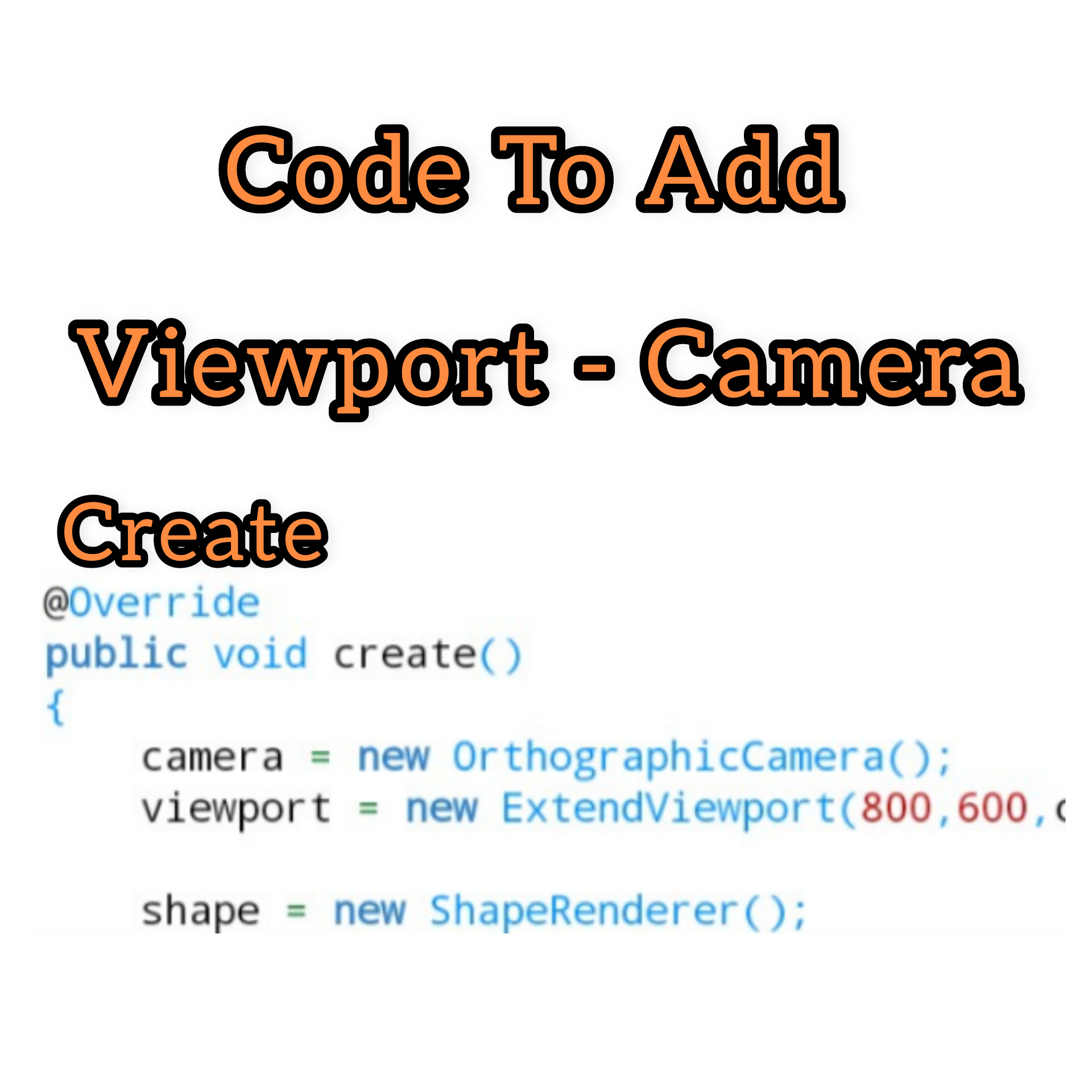 Code for Viewport, Camera, Libgdx