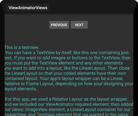 View Animator Text 