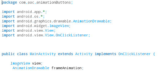 Import Statements Frame Animation