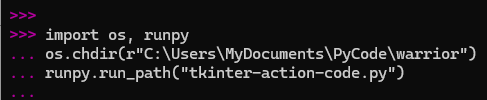 How to Call a File To REPL with Tkinter
