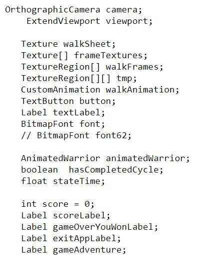 libgdx, variables how to code
