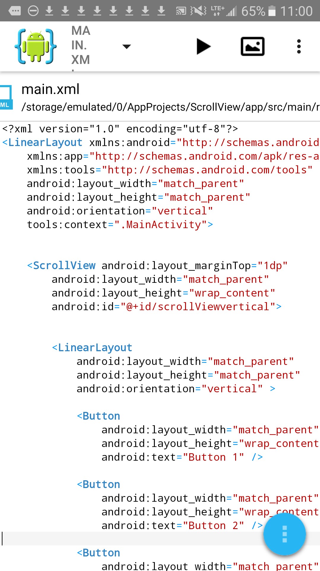 image layout for simple scrollview