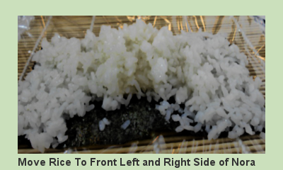 how to add sushi rice to nora, frame 3