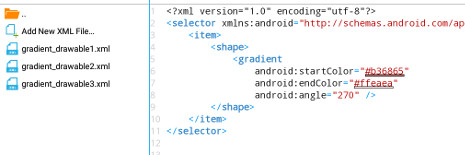 Gradient Drawable Code Image 