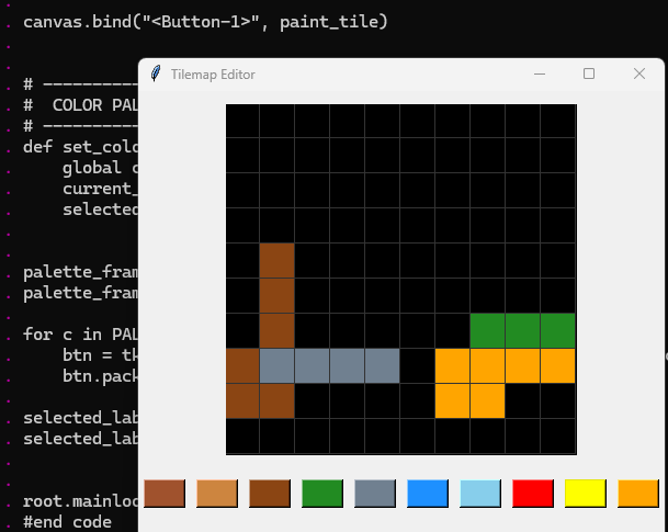 Tkinter Color Tiles Creator Laptop