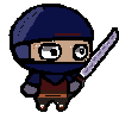 Pixelart Warrior and Sword