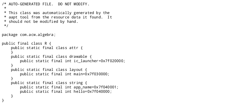 R Java file, do not modify this file