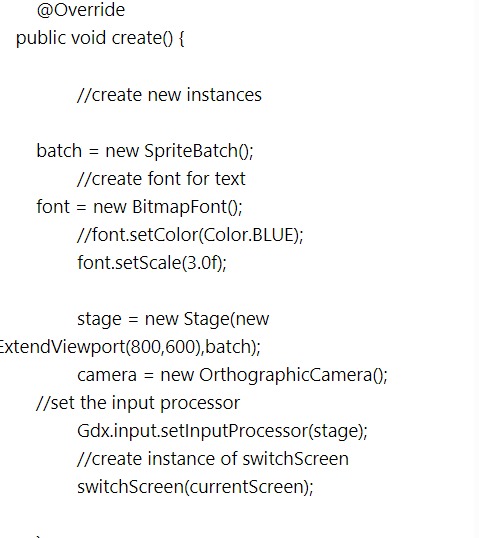 create game screens, Libgdx