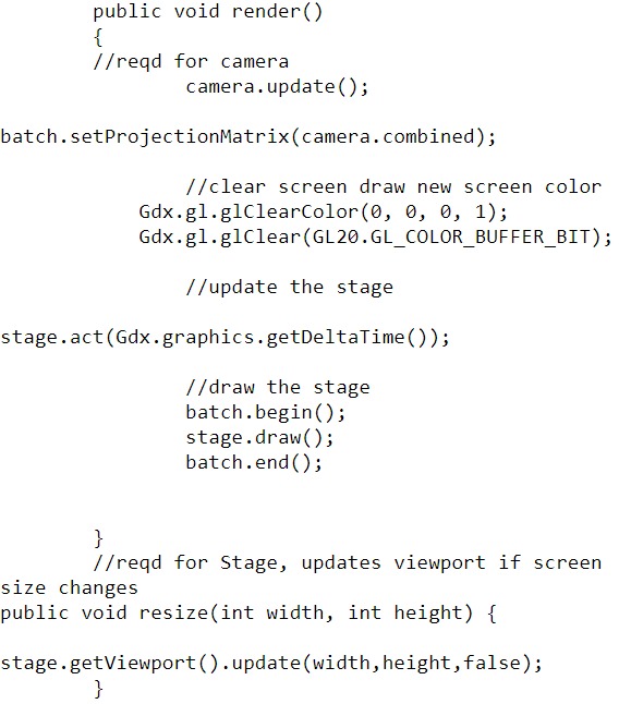 Text Label Stage, create render method